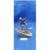 Image 1 : Heavy brass snow boarding statue 9"