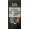 Image 1 : Collectable lot of Harley-Davidson Matchbox motorcycle and sign, steampunk motorcycle clock & Jesse 