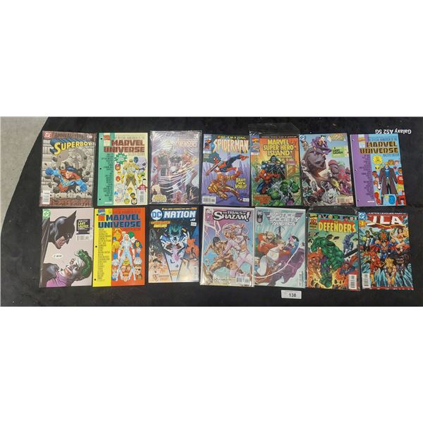 14 new comics, Spiderman, Superboy, Justice League etc