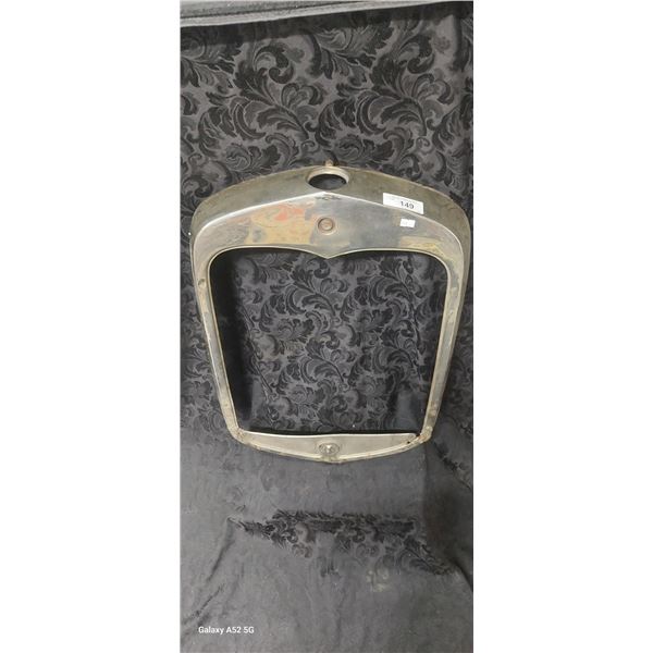 Vintage hot rod radiator surround chrome 31"