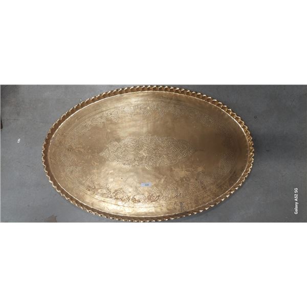 Huge ornate brass table top 52" x 36"