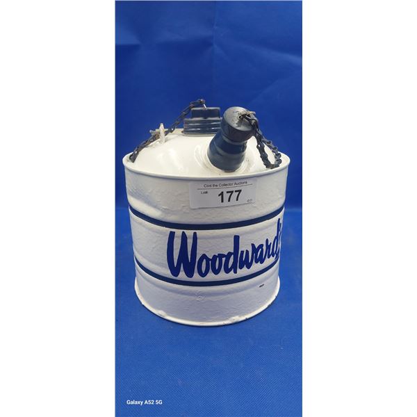 Vintage Woodward's gas can repaint
