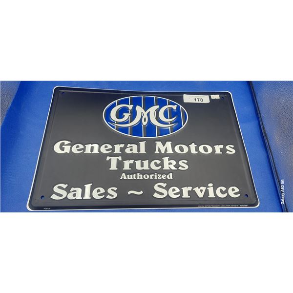 Reproduction GMC tin sign 18" x 12"