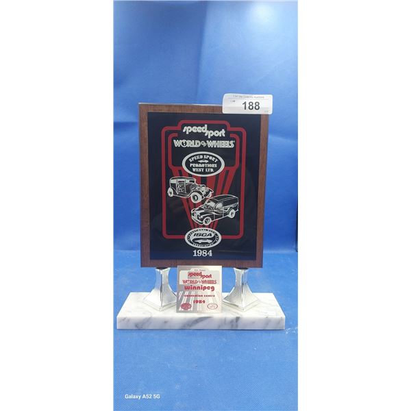 Vintage 1984 car trophy 13"