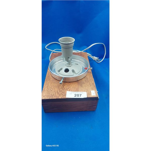 Custom display stand for displaying vintage gas pump globes