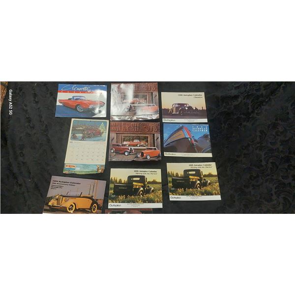 Lot of vintage car calendars