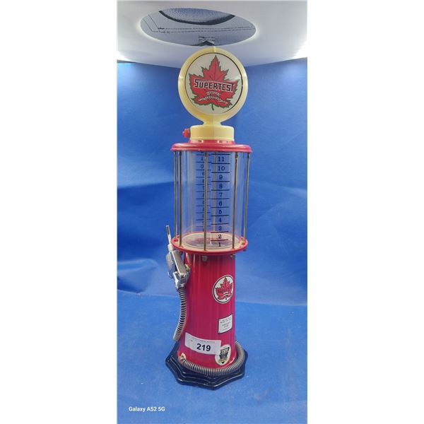 Vintage metal mini gas pump Supertest 21"