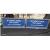 Image 1 : Pair of vintage Chevron metal pump topper signs 25" x 11" each