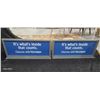 Image 2 : Pair of vintage Chevron metal pump topper signs 25" x 11" each