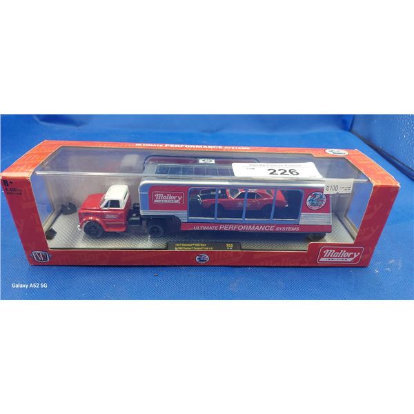 NOS Mallpry Ignitions 1:64 scale 1967 Chev truck & trailer w/1968 Pontiac Firebird