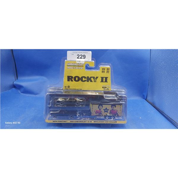 Greenlight Premium die cast Rocky II limited edition set 1979 Pontiac Firebird & 1981 Chev truck car