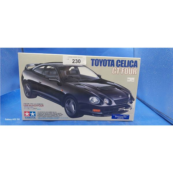 1:24 scale vintage Toyota Celica GT model in box