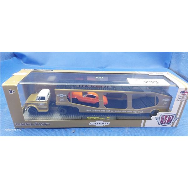 M2 Chevrolet 1970 truck/car hauler set w/1970 Camaro unopened package