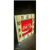 Image 2 : Large light up Coca-Cola arena clock with some damage, tested, 39" x 39"