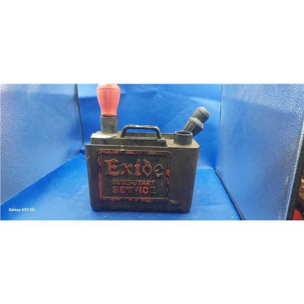 Vintage Exide Sure Start Service testing kit 16" x 14" x 6"
