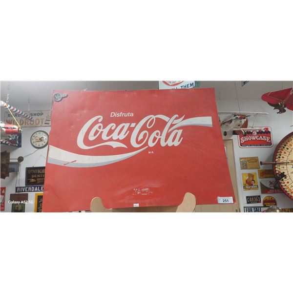Vintage metal Coke sign 29" x 22"