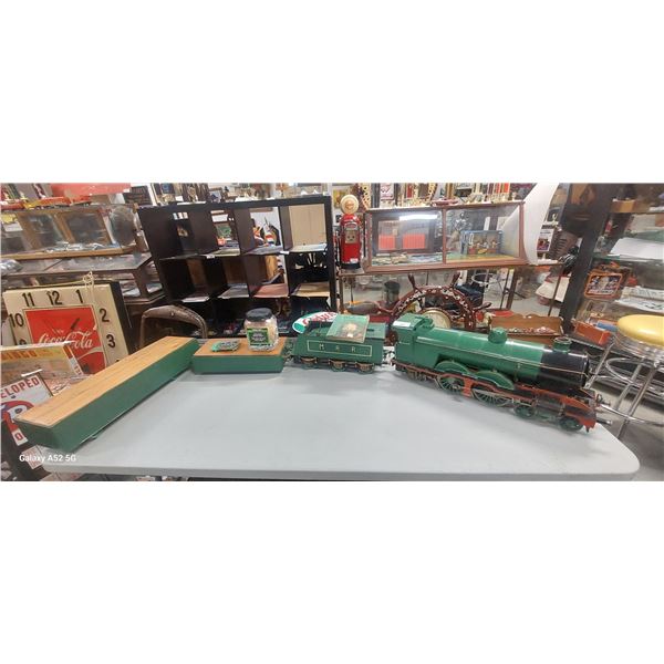 Gorgeous one-off 1960s hand built steam locomotive ride-on train with cars, track, parts, manual, et
