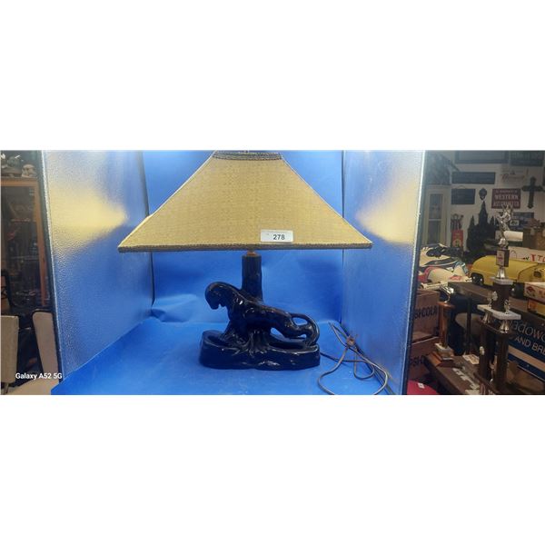 MCM black panther lamp tested 20" tall