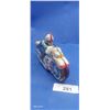 Image 2 : Vintage 60s tin motorcycle & rider made in Japan 9"