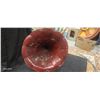 Image 3 : Antique phonograph with horn, approx 34" tall overall