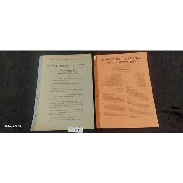 Lot of vintage ephemera, Texaco