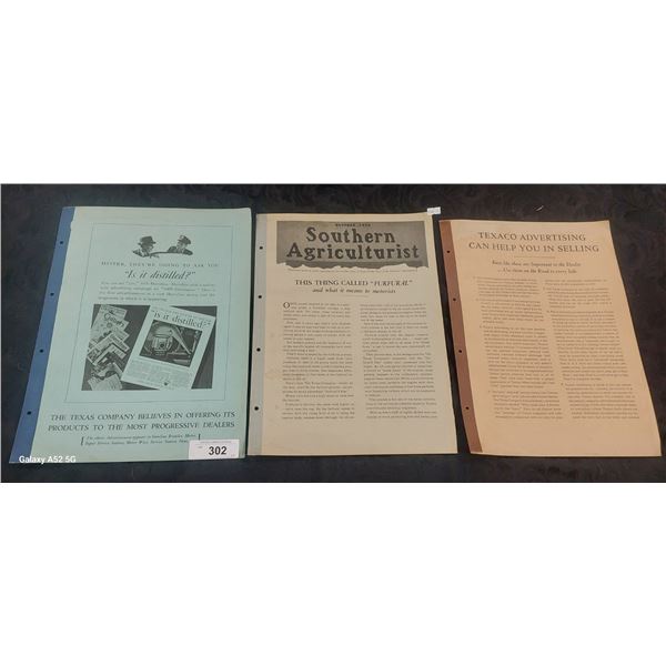 Lot of vintage ephemera, Texaco