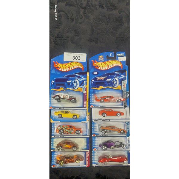 Lot of 10 unopened Hotwheels
