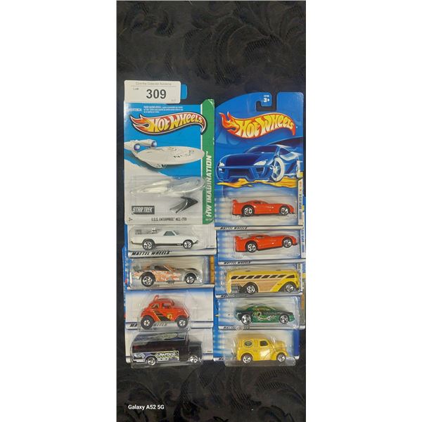 Lot of 10 unopened Hotwheels