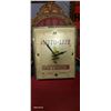Image 3 : Vintage Autolite Batteries light up clock, tested, some damage 21" x 18"