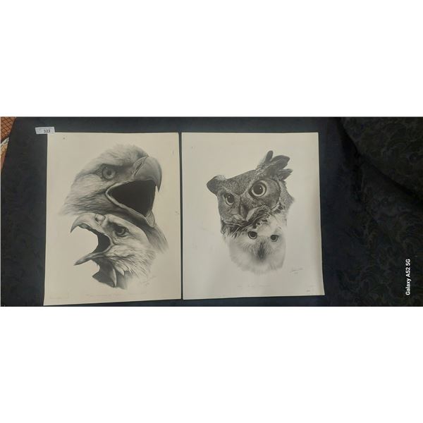 2 beautiful limited edition numbered prints by Catherine White 26" x 20"