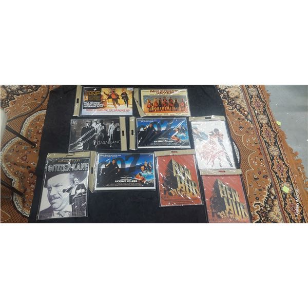 Lot of vintage movie posters, 8 pieces 19" x 11"