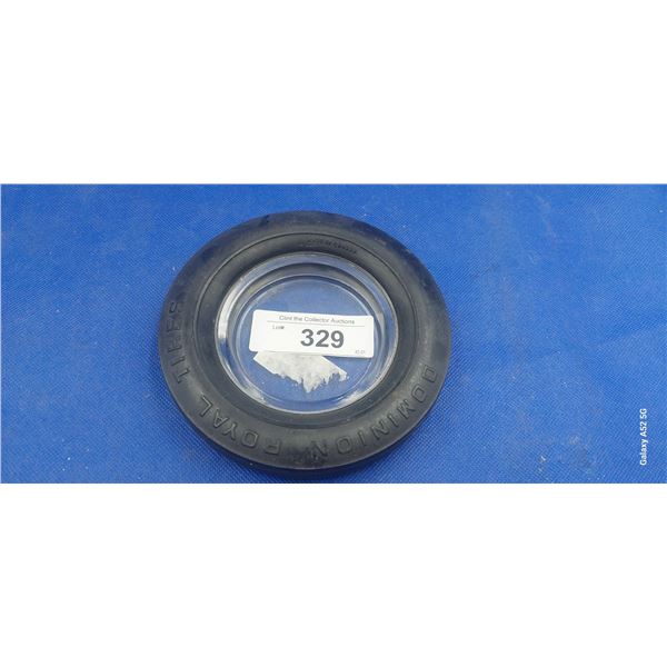 Vintage tire ashtray Dominion Royal