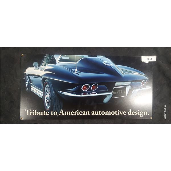 Repro metal automotive sign 19"
