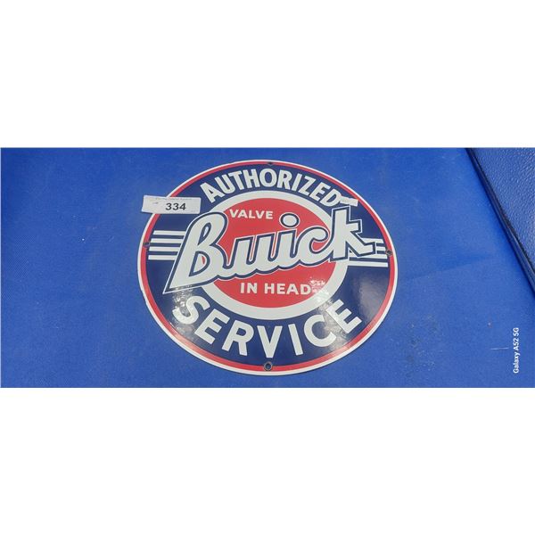 Nice reproduction porcelain Buick sign 11"