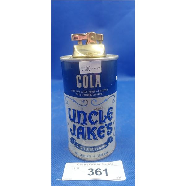 1960s Uncle Jakes Cola can lighter 6"