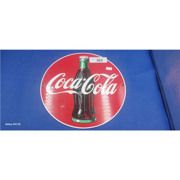 Repro metal coke sign 11"