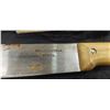 Image 3 : Vintage machete with ornately decorated leather sheath 24"