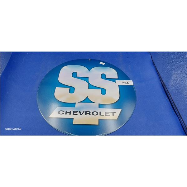 Repro Chevrolet metal sign 14" diameter