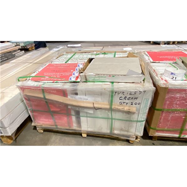 *LD* 432SQ FT OF CREAM  17.5"X17.5" COMMERCIAL PORCELAIN FLOOR TILE