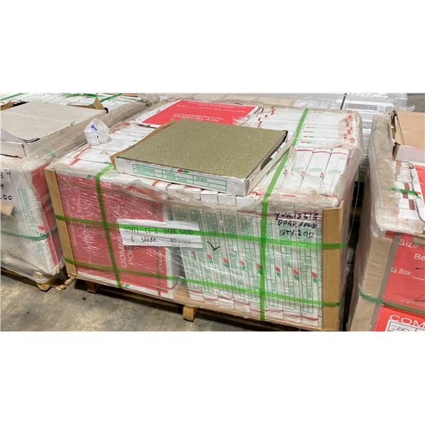 *LD* 432SQ FT OF DARK SAND 18 X18  COMMERCIAL PORCELAIN FLOOR TILE