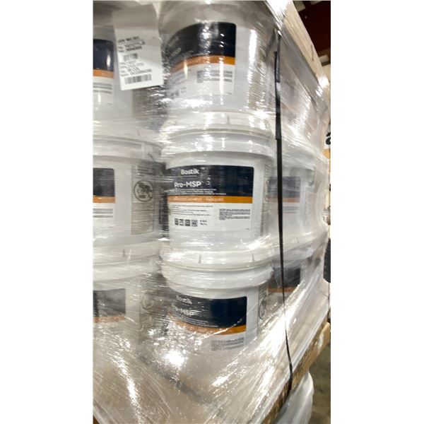 3X 4 GALLON PALES OF BOSTIK PRO-MSP COMMERCIAL HARDWOOD ADHESIVE