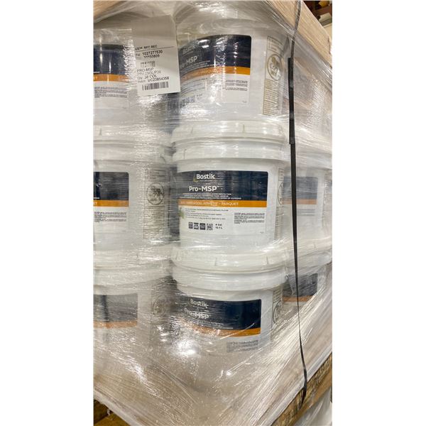 3X 4 GALLON PALES OF BOSTIK PRO-MSP COMMERCIAL HARDWOOD ADHESIVE