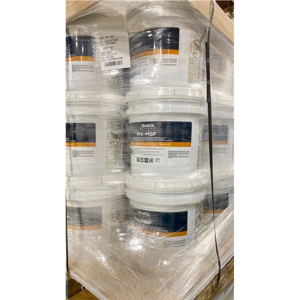 3X 4 GALLON PALES OF BOSTIK PRO-MSP COMMERCIAL HARDWOOD ADHESIVE