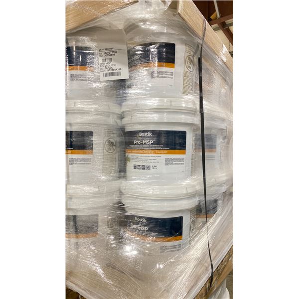 3X 4 GALLON PALES OF BOSTIK PRO-MSP COMMERCIAL HARDWOOD ADHESIVE