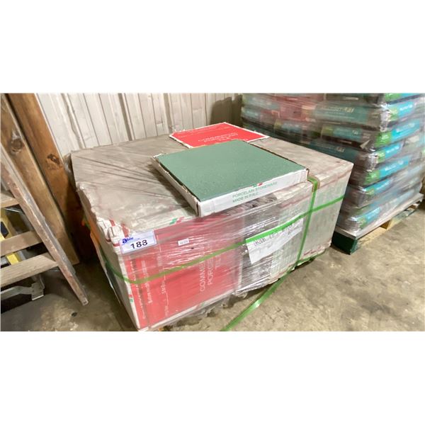 432SQ FT OF MEDIUM GREEN 18"X18" COMMERCIAL PORCELAIN FLOOR TILE