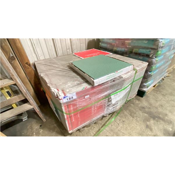 432SQ FT OF MEDIUM GREEN 18 X18  COMMERCIAL PORCELAIN FLOOR TILE