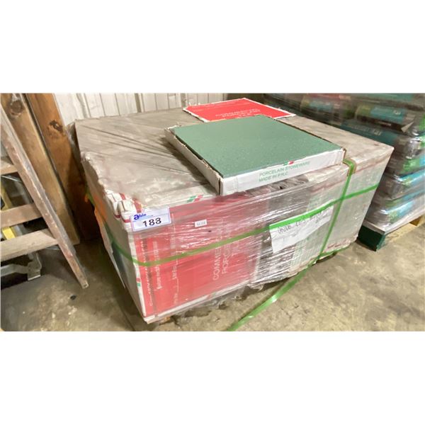 432SQ FT OF MEDIUM GREEN 18 X18  COMMERCIAL PORCELAIN FLOOR TILE