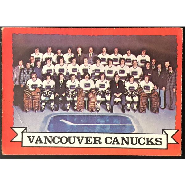1973-74 O-PEE-CHEE VANCOUVER CANUCKS
