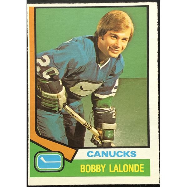 1974-75 O-PEE-CHEE BOBBY LALONDE ROOKIE CARD