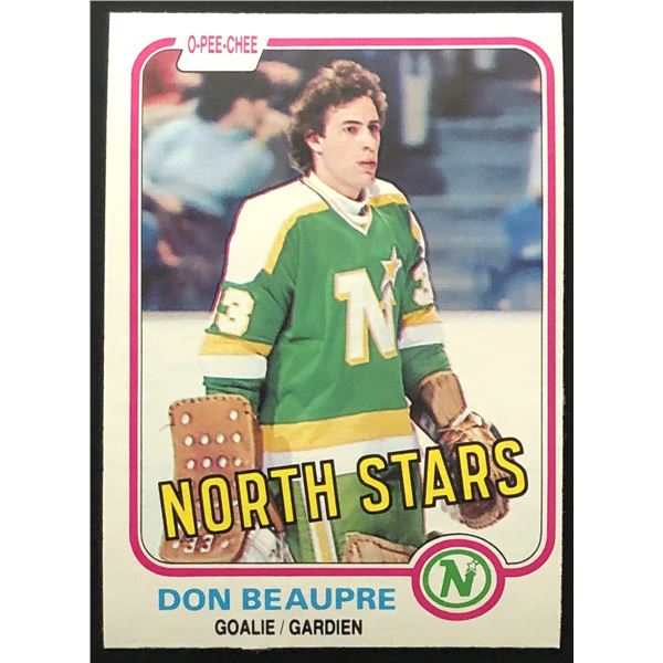 1981-82 O-PEE-CHEE DON BEAUPRE ROOKIE CARD
